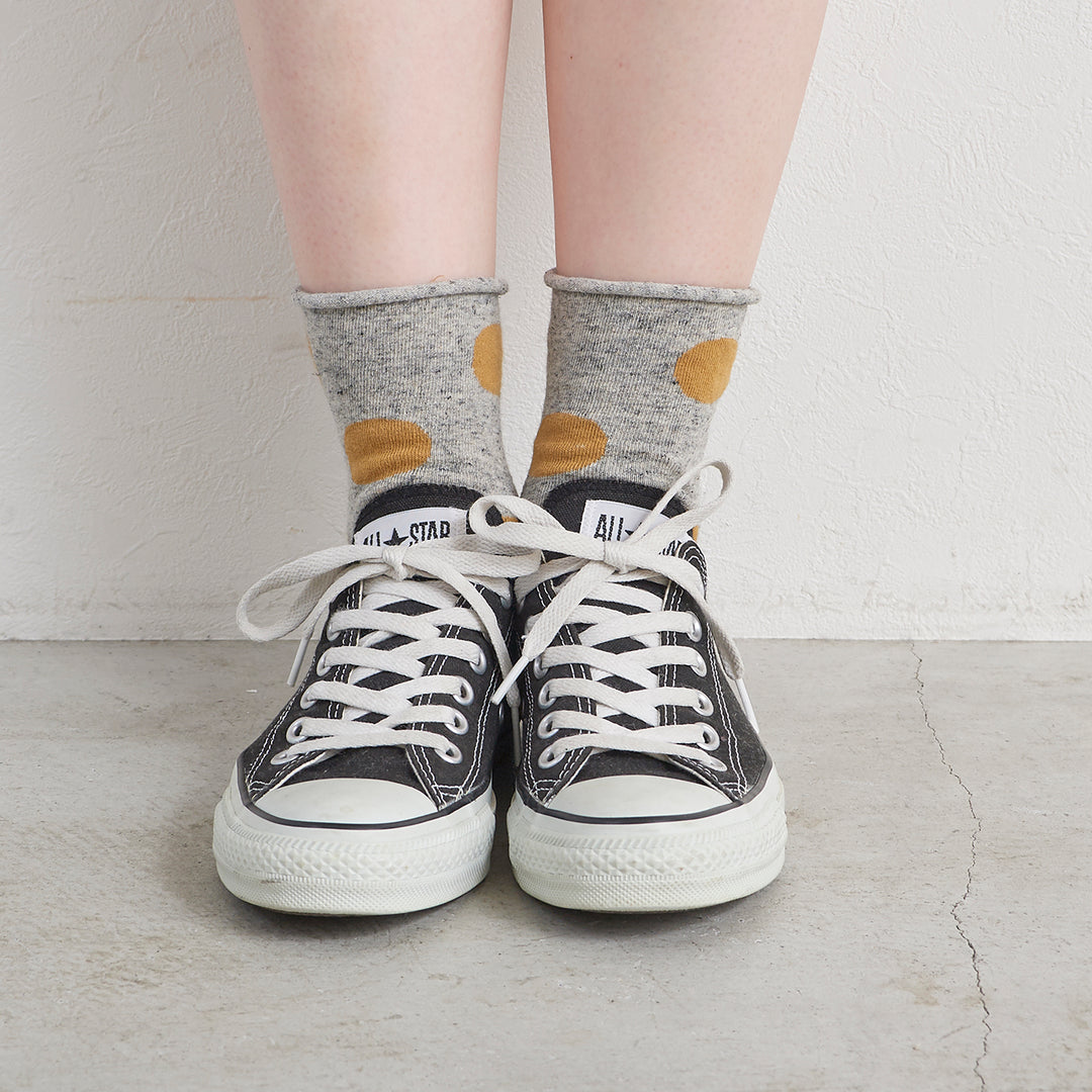 Homie ホミー］#003 Cotton Linen Dot Socks コットンリネン