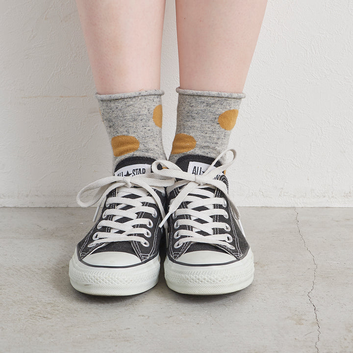 Homie ホミー］#003 Cotton Linen Dot Socks コットンリネン