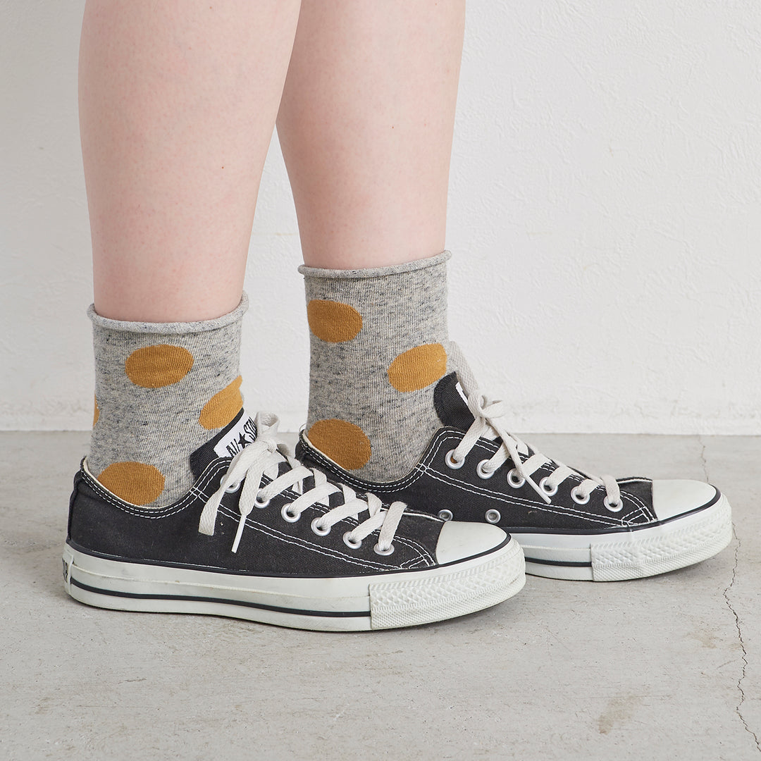 Homie ホミー］#003 Cotton Linen Dot Socks コットンリネン