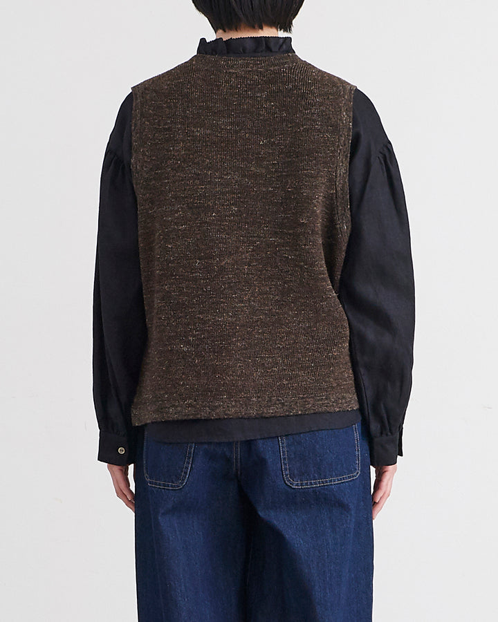 HEAVENLY ヘブンリー］#017Cotton Linen Wool Mix Knit Vest/ コットン