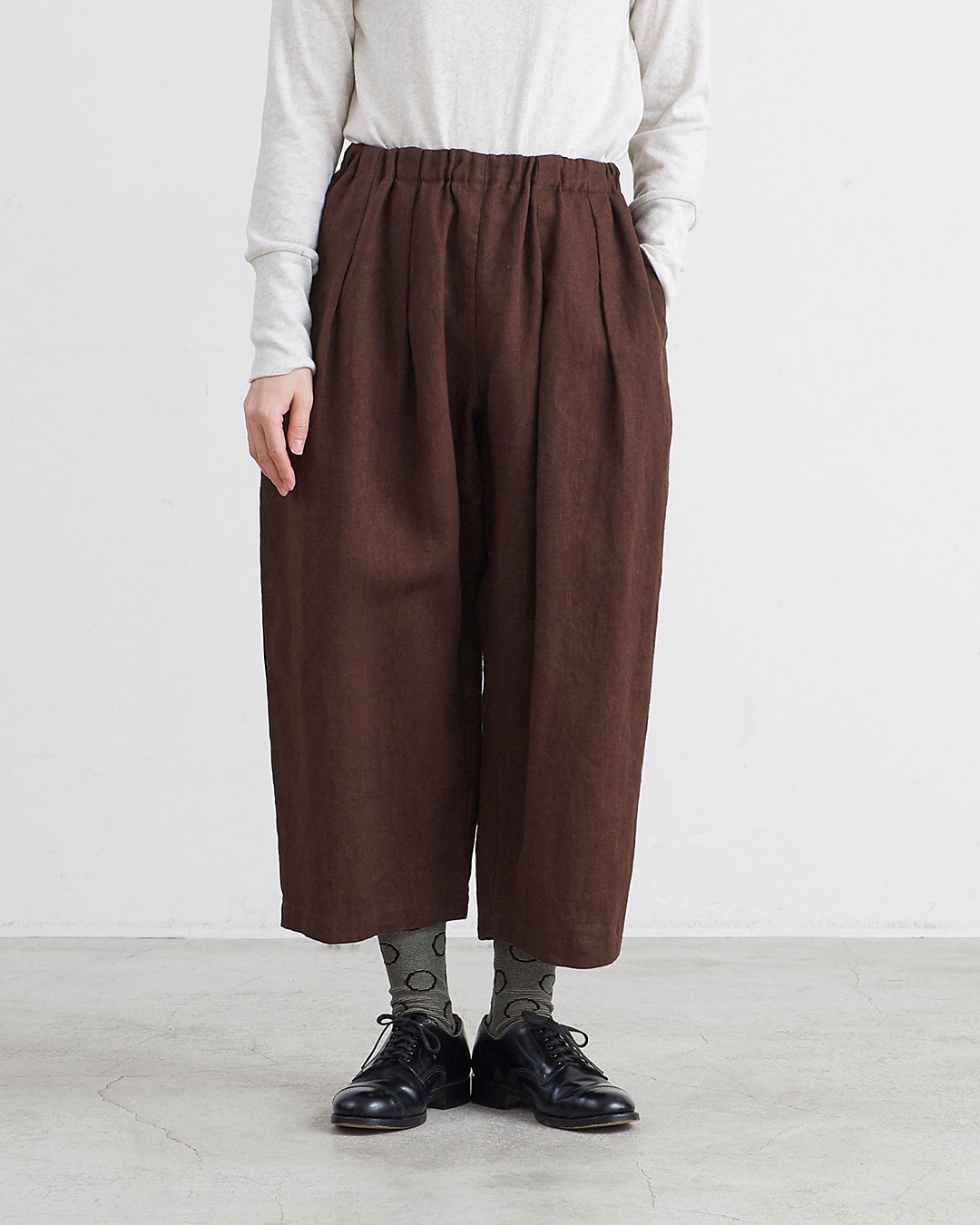 HEAVENLY ヘブンリー］ #004 6×6 Heavy Linen Cropped Tuck Pants