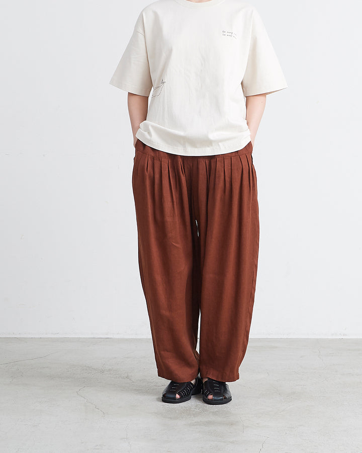 HEAVENLY ヘブンリー］#0049x9 Heavy Linen Tuck Pants / 9×9 ヘビー