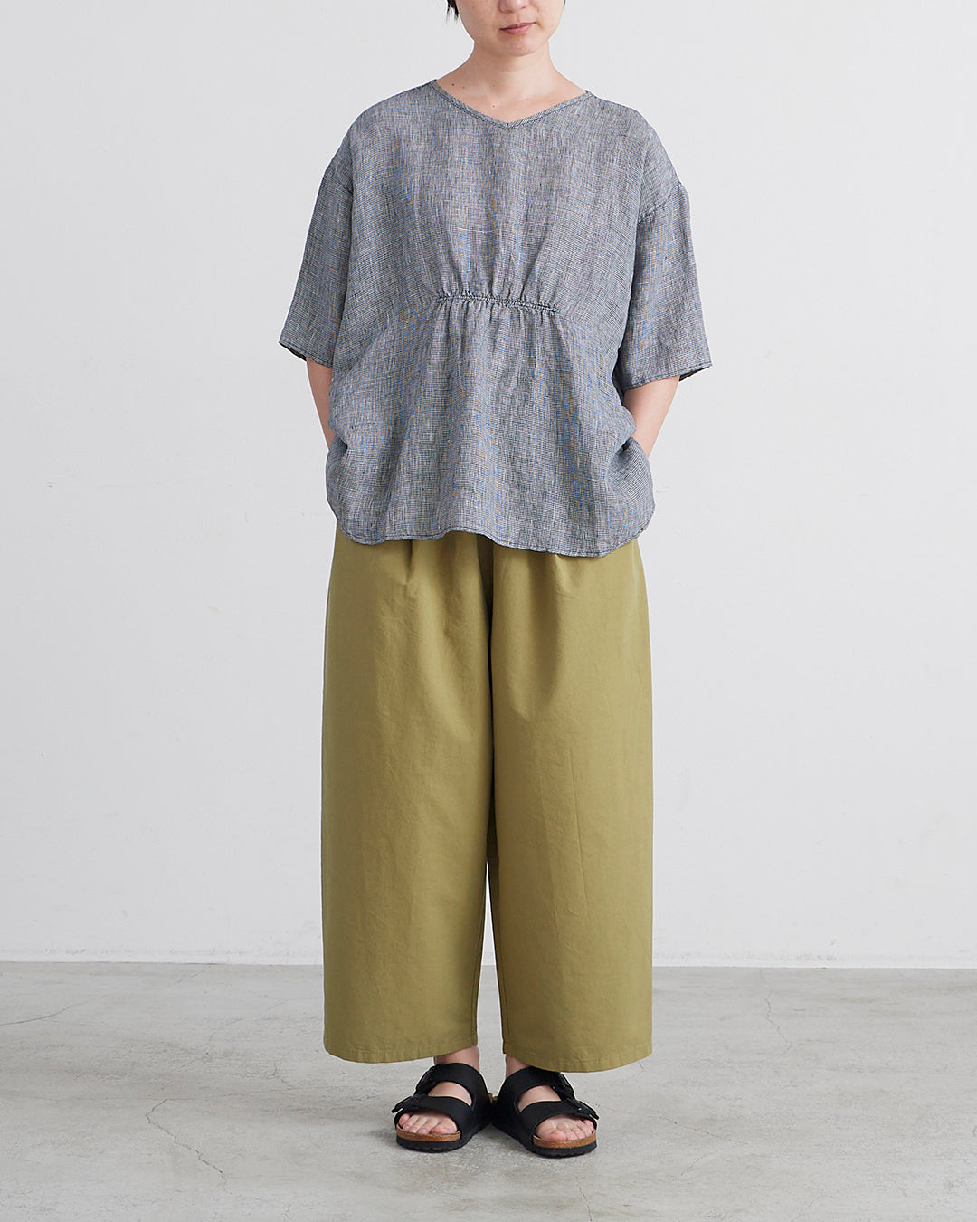 HEAVENLY ヘブンリー］ #006 Linen Check 2way Pullover / リネン