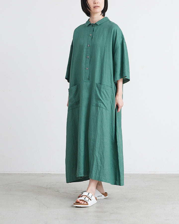HEAVENLY ヘブンリー］#001Linen Polocollar 6/S Onepiece / リネン