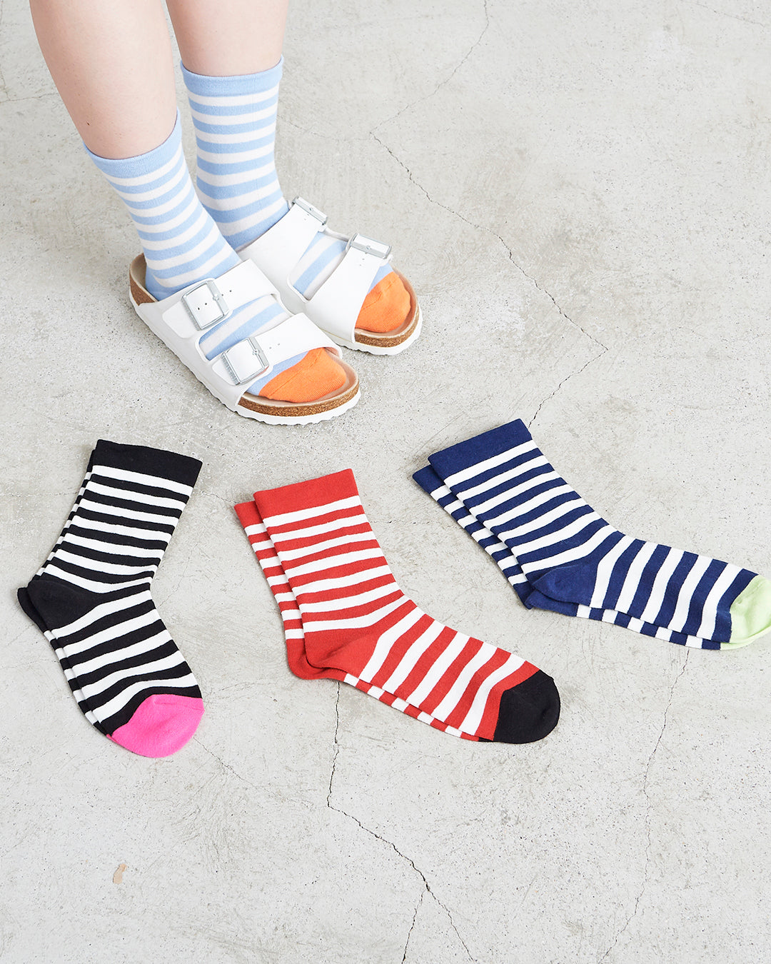 Homie ホミー］#019 Cotton Border Socks コットン ボーダー ソックス