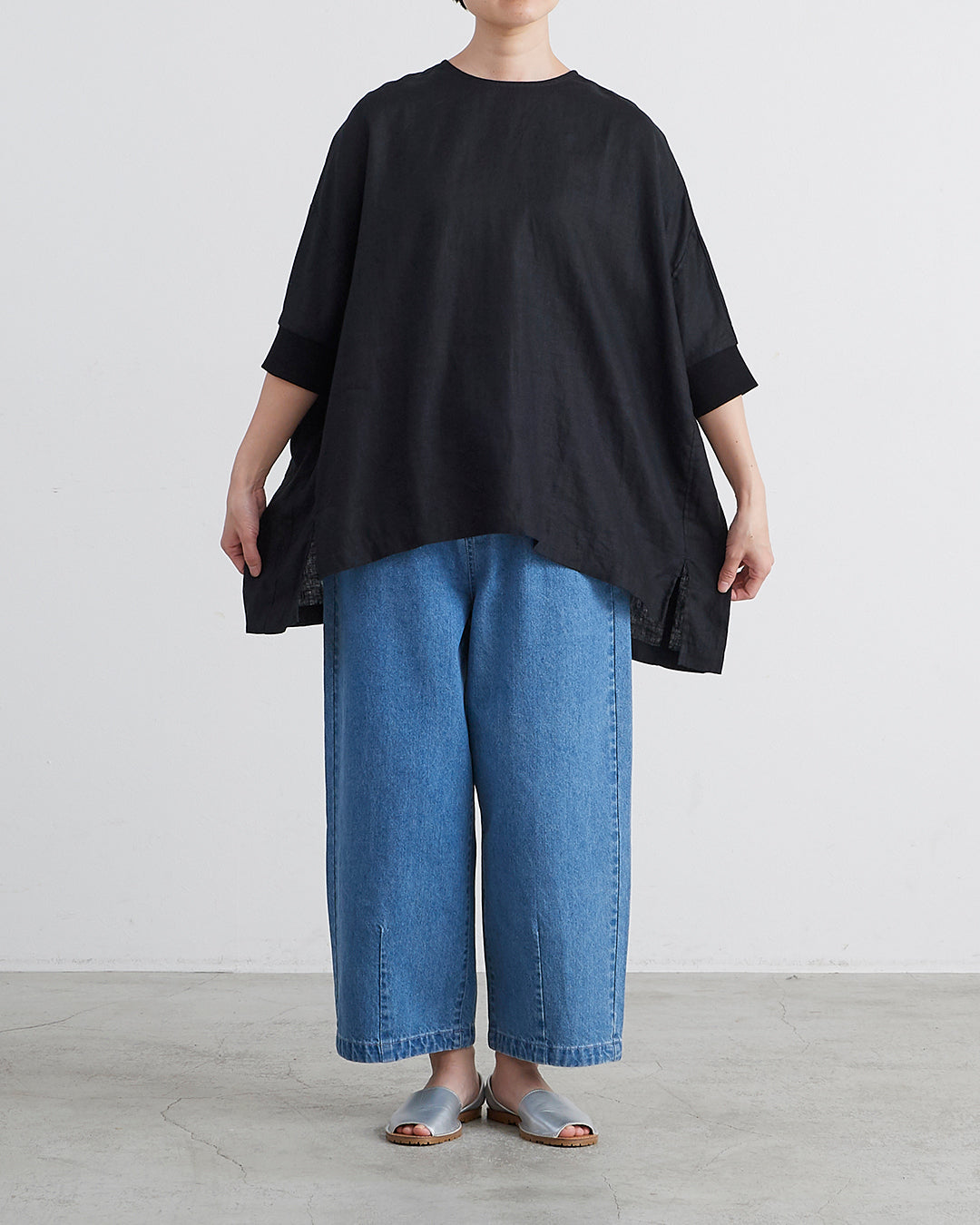HEAVENLY ヘブンリー］ #003 Linen Back Button Big Pullover / リネン
