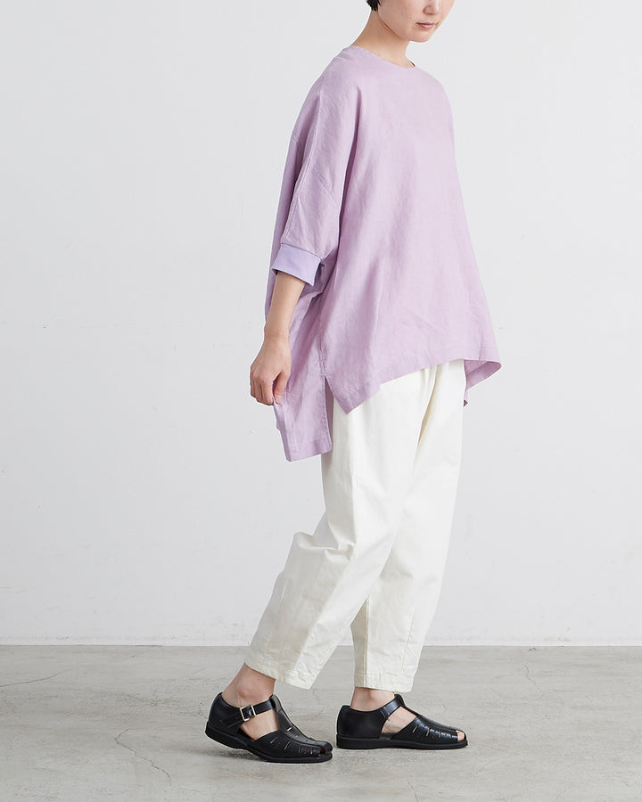 HEAVENLY ヘブンリー］ #003 Linen Back Button Big Pullover / リネン