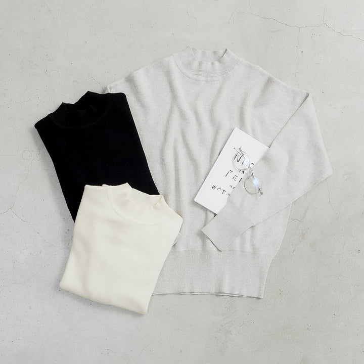 HEAVENLY ヘブンリー］ #016 Cotton Smooth Knit Mockneck Pullover