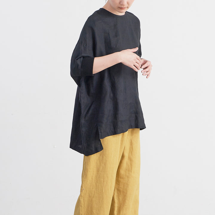 HEAVENLY ヘブンリー］ #003 Linen Back Button Big Pullover