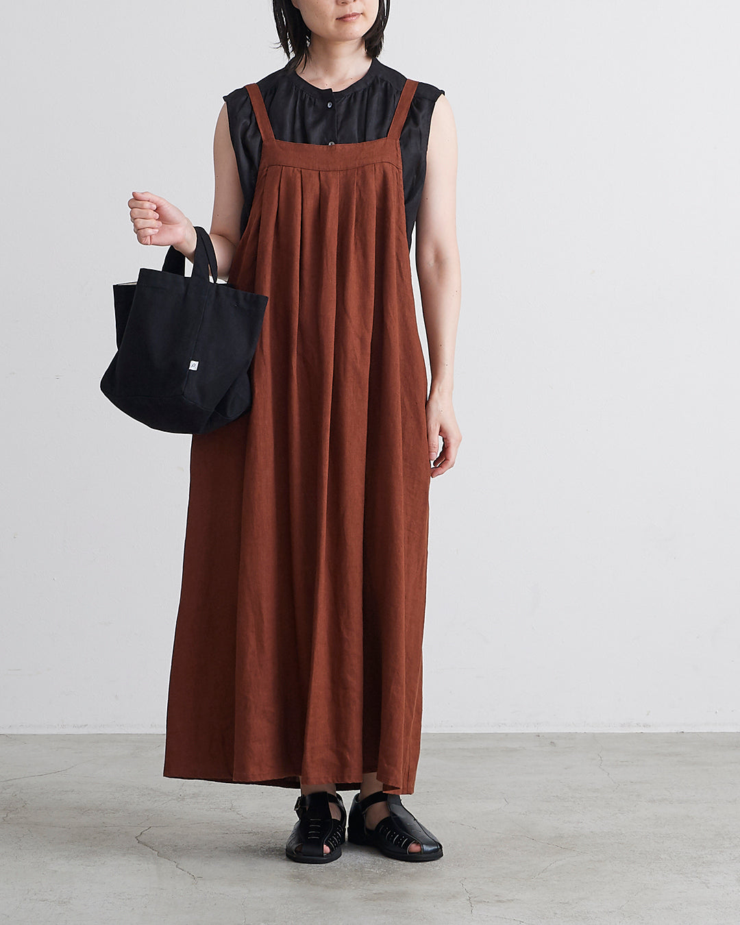 HEAVENLY ヘブンリー］#0039x9 Heavy Linen Tuck Jumperskirt / 9×9
