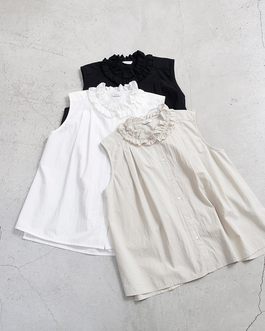 HEAVENLY ヘブンリー］ #008 Cotton Lawn Frill Neck N/S Blouse