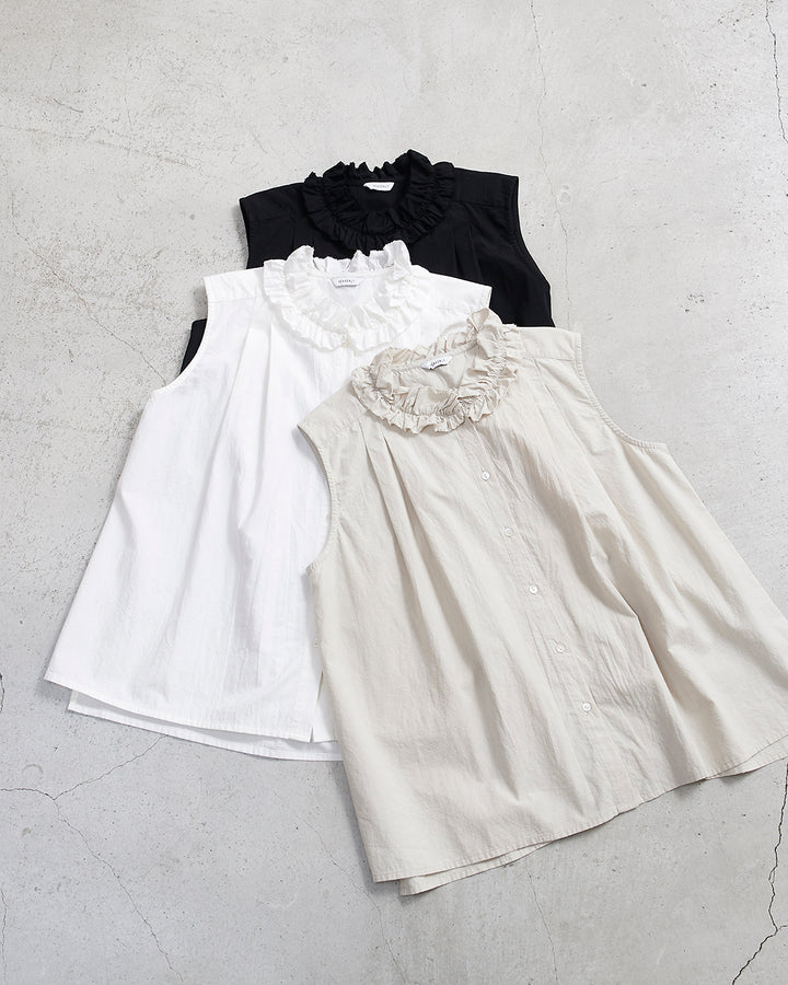 HEAVENLY ヘブンリー］ #008 Cotton Lawn Frill Neck N/S Blouse