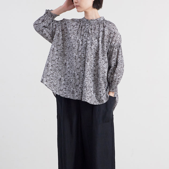 SAKURA リボンフラワープリント BLACK SAKURA リボンフラワープリント BLACK Japanese Cotton Fabric