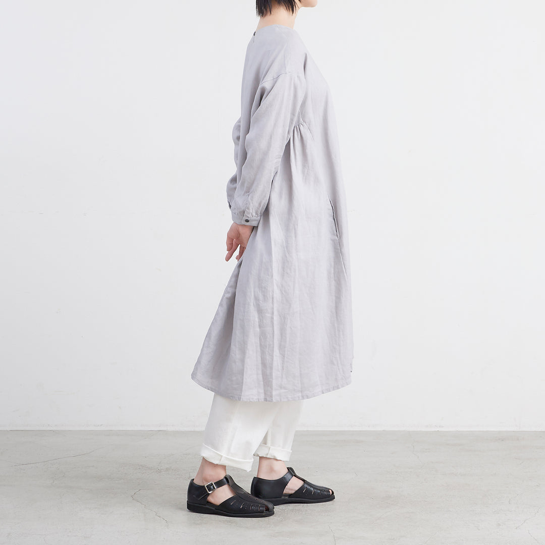 美品 HEAVENLY へブンリー リネン100% ワンピース　キナリ HEAVENLY ヘブンリー］ ［販売店舗限定］LInen Side Gather