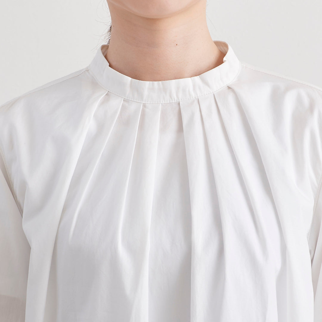 【SALE セール】UN CINQ (アンサンク) | COTTON 100/2 BROAD STANDNECK PULLOVER (white) | トップス プルオーバー シンプル SALE セール】UN CINQ (アンサンク) | COTTON 100/2 BROAD