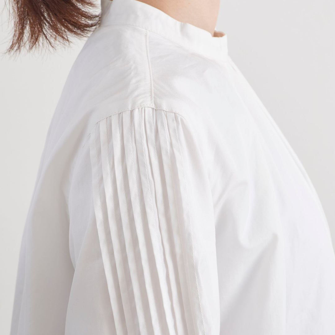 【SALE セール】UN CINQ (アンサンク) | COTTON 100/2 BROAD STANDNECK PULLOVER (white) | トップス プルオーバー シンプル SALE セール】UN CINQ (アンサンク) | COTTON 100/2 BROAD