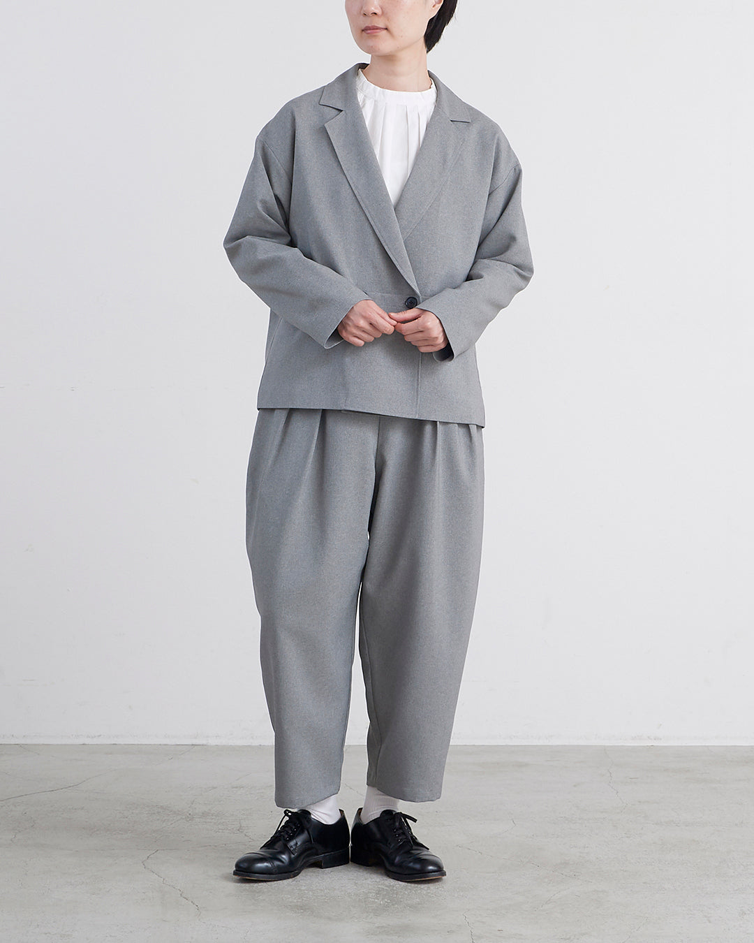 un cinq アンサンク］ #26-01 Melange Ox Tailored Jacket メランジ