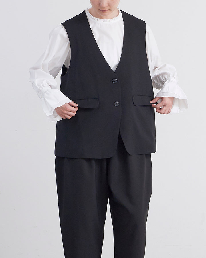 un cinq アンサンク］ #26-02 Melange Ox Vest メランジオックス