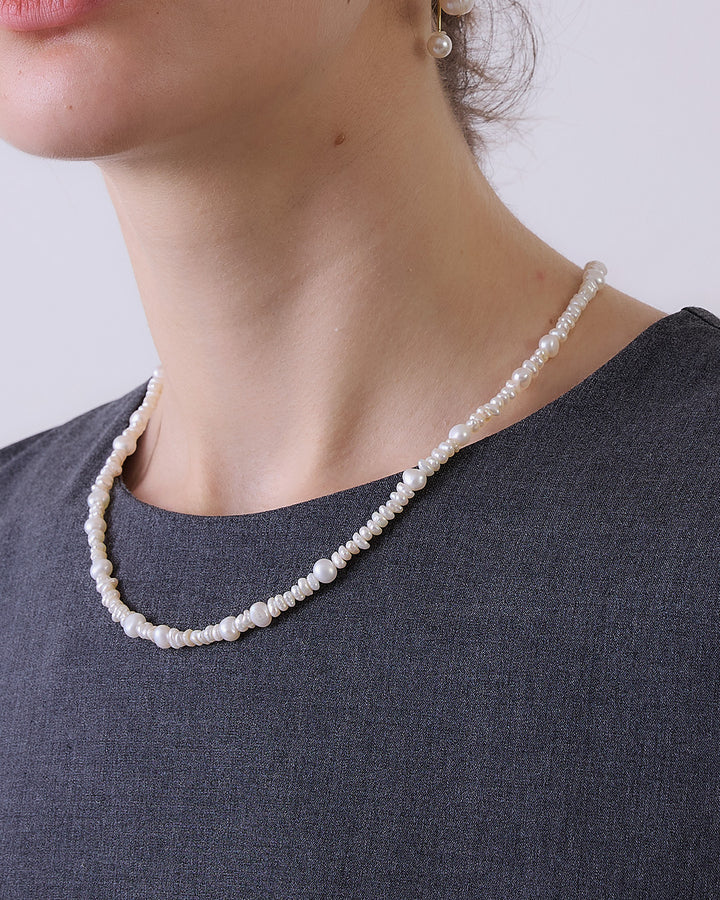 un cinq アンサンク］ #26-25 Random Pearl Necklace ランダム パール