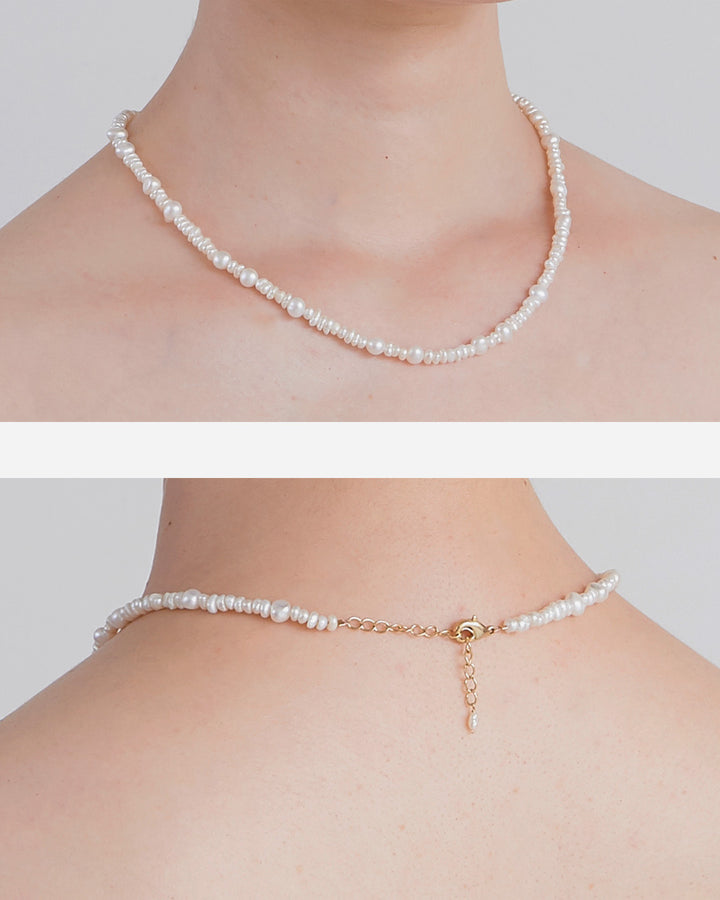 un cinq アンサンク］ #26-25 Random Pearl Necklace ランダム パール