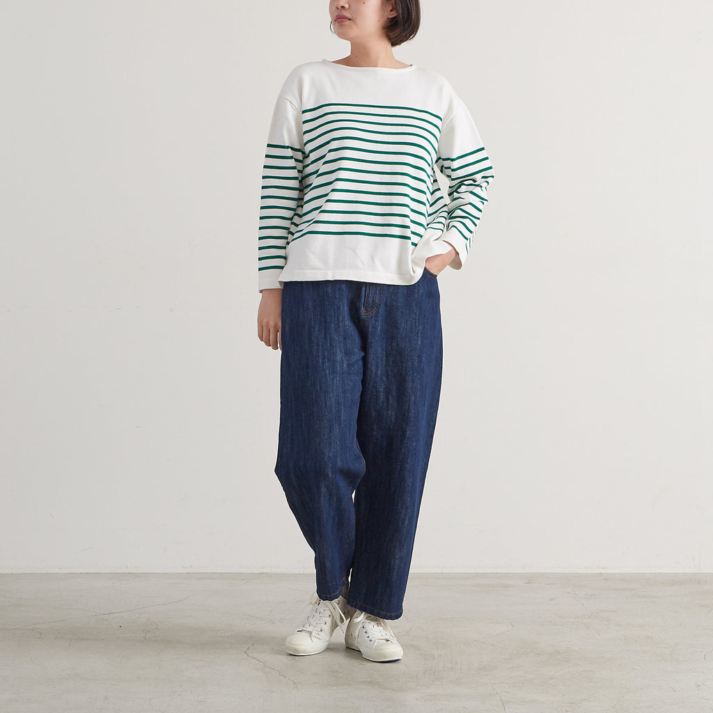 HEAVENLY ヘブンリー］ #015 Cotton Mix Knit Border Wide Basque