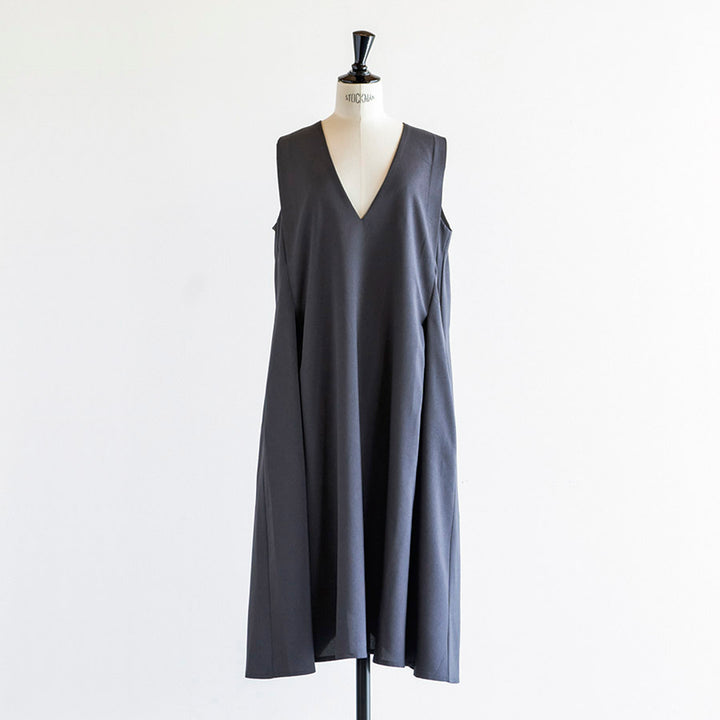 un cinq アンサンク / Melange Ox V-neck Jumper Skirt メランジ