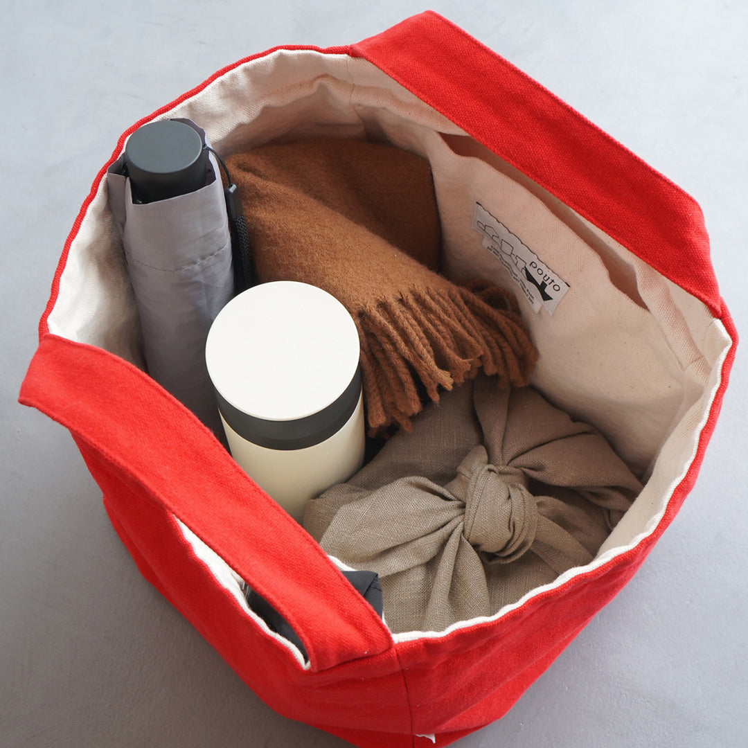 pouto ポウト］#003 CANVAS CUBE TOTE SMALL キャンバス キューブ